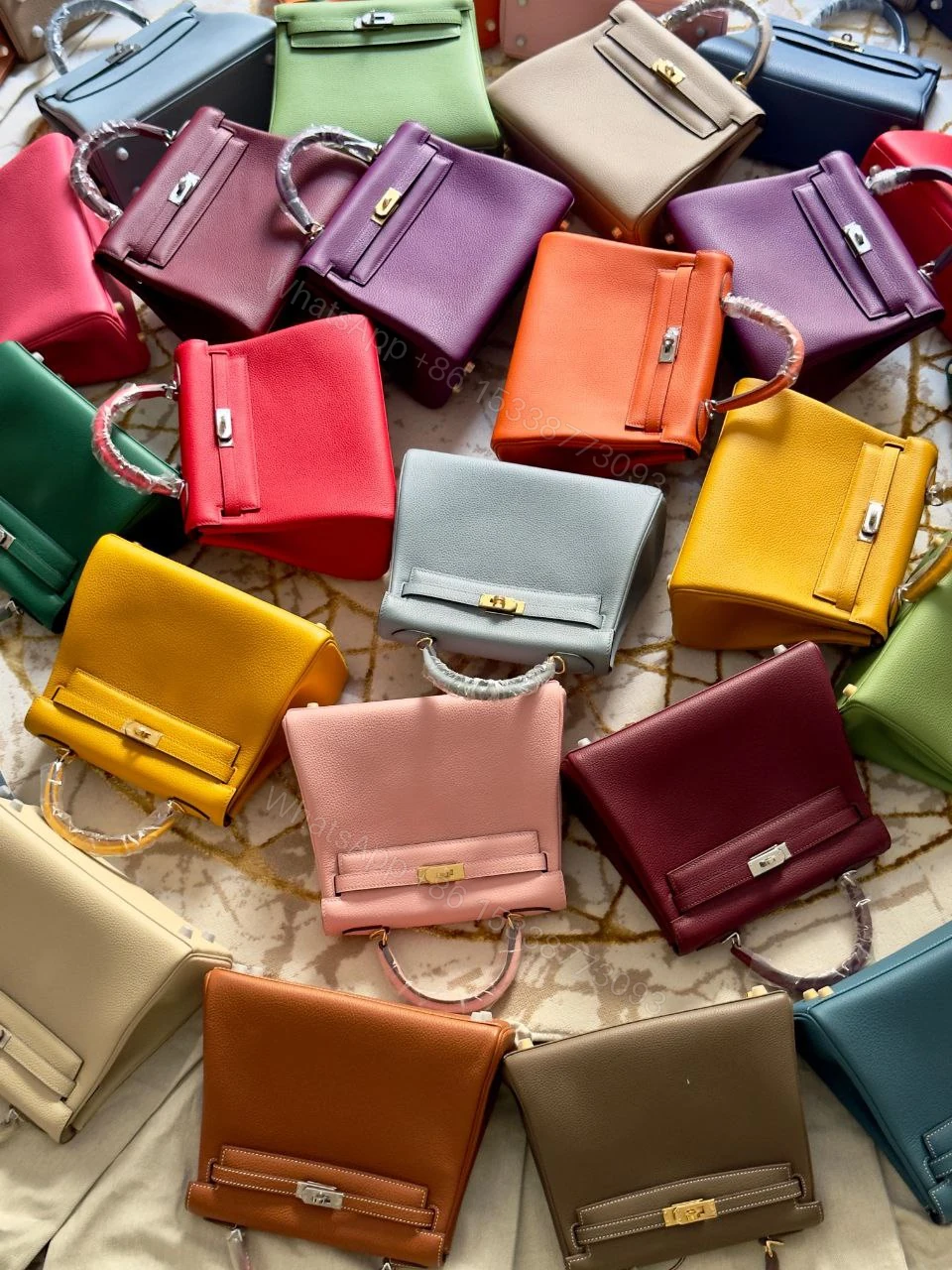 View 3 of HERMÈS Kelly 25 handbag in Chai Togo