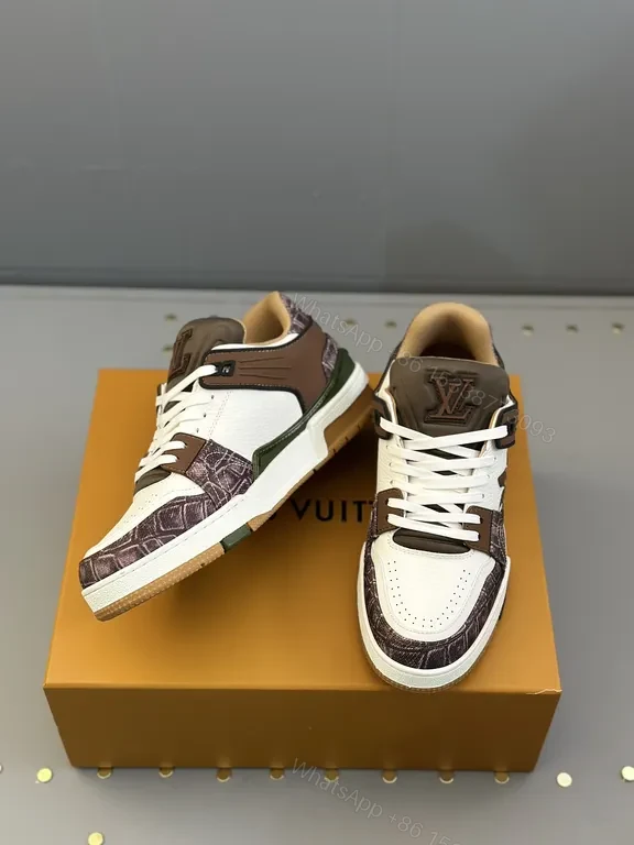 View 9 of Patterned Leather LV-Detail High-Tops: Comfort & Couture sneakers