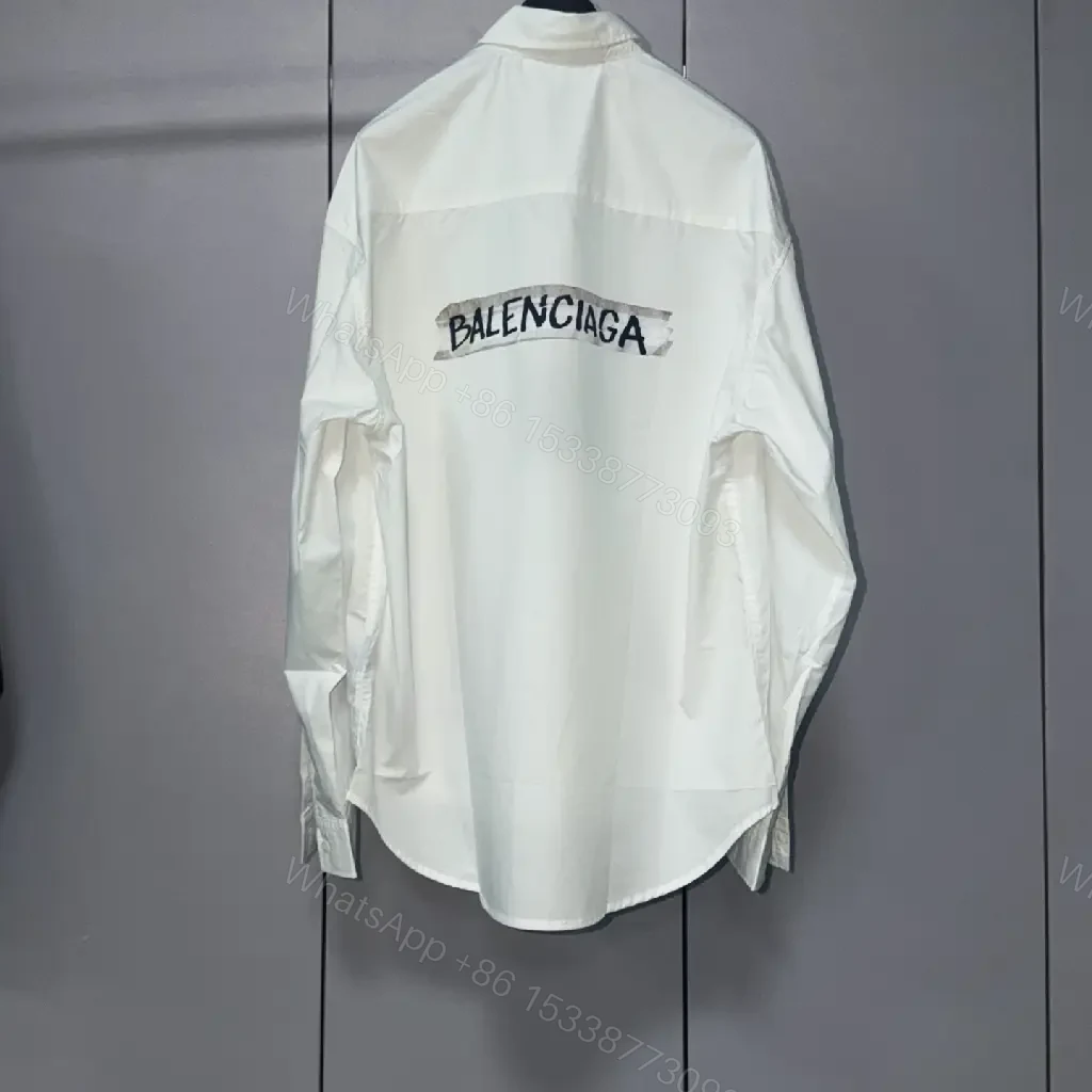 View 3 of White Cotton Classic Logo Patch Shirt