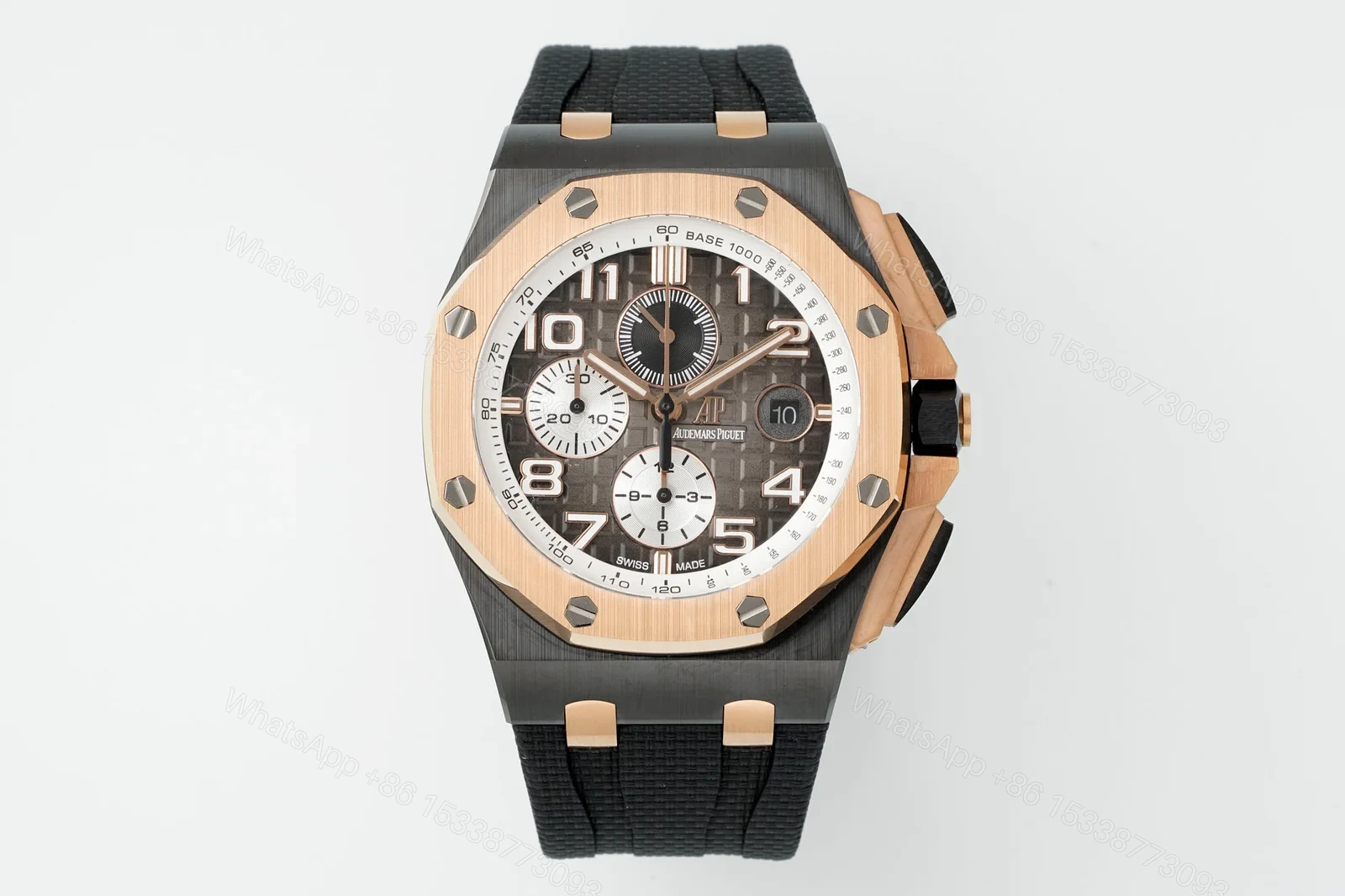 Audemars Piguet Royal Oak Offshore Rose Gold Replica 44MM Premium Ceramic Rubber Strap Chronograph Edition RG-AP-ROO-RG-CER-RUB-44 — view 1