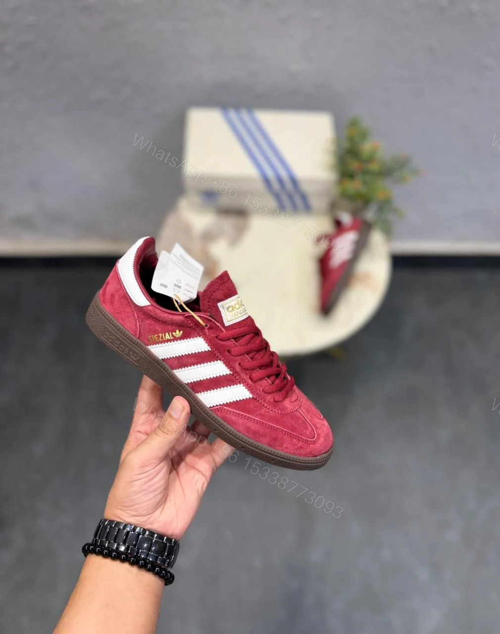 View 4 of Adidas Originals Handball Spezial Cherry First Copy Shoes — Men's | COD India