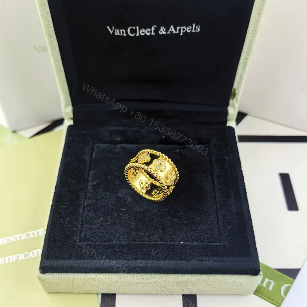 View 4 of 高仿首飾VanCleef&Arpels*RO9NC00鑲鑽萬花筒戒指黃金中號