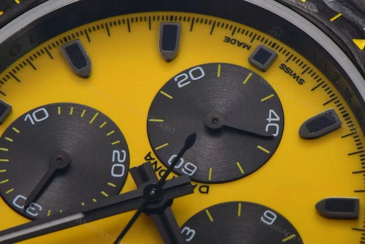 View 4 of Replica DiW Rolex Cosmograph Daytona All Carbon Yellow Edition