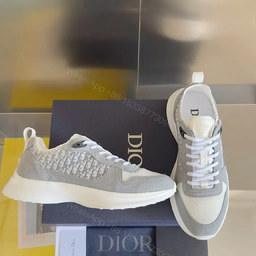 View 9 of Soft-Edge Mesh Runner with Monogram Signature Sneakers
