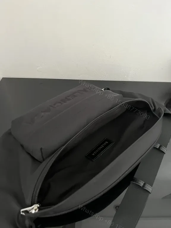 View 6 of Black Nylon Belt Bag: Luxe Streetwear, Hands-Free Utility