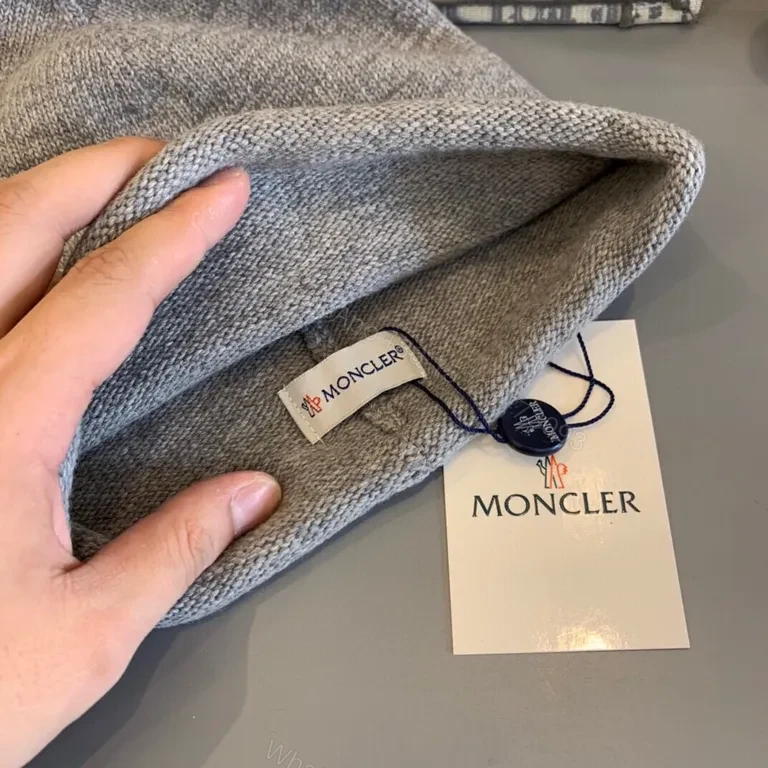 View 5 of Cozy Moncler Knit Beanie - Merino-Wool, Subtle Prestige