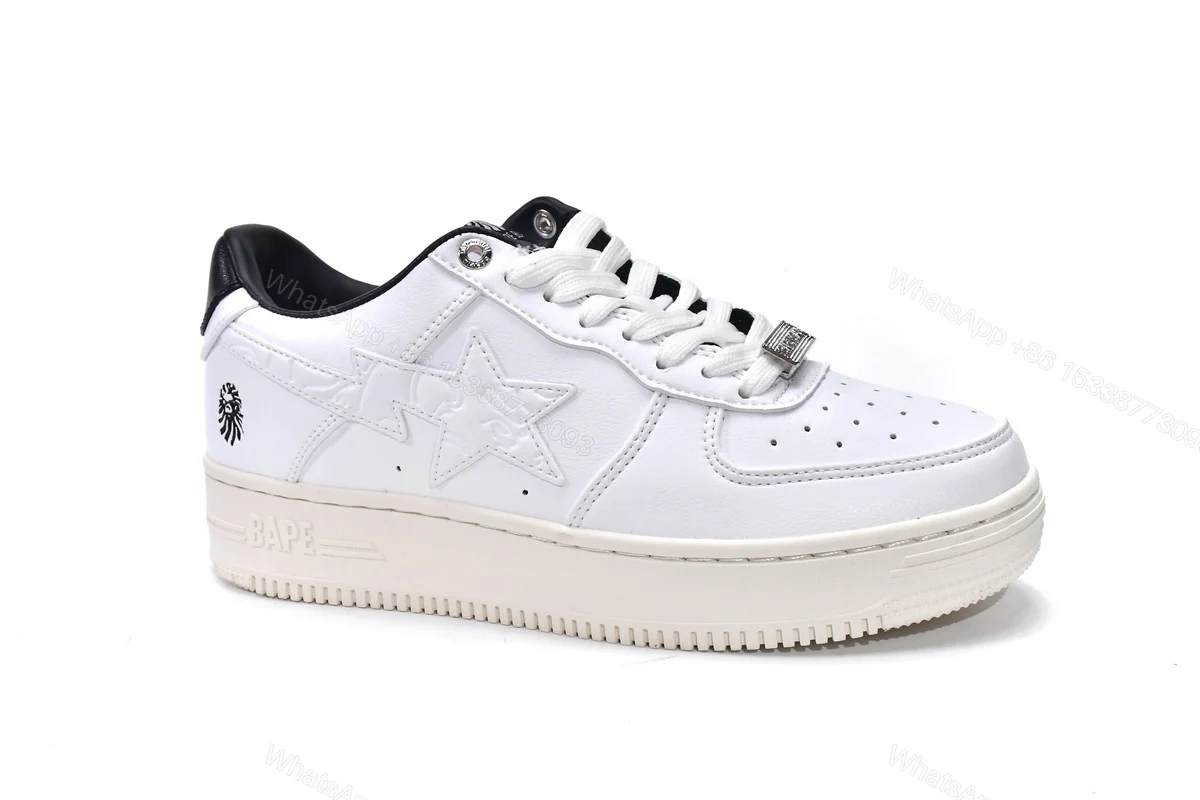 View 4 of Cheap Fake Bape Sta Low White Black 1H70-191-022(BapeSta)