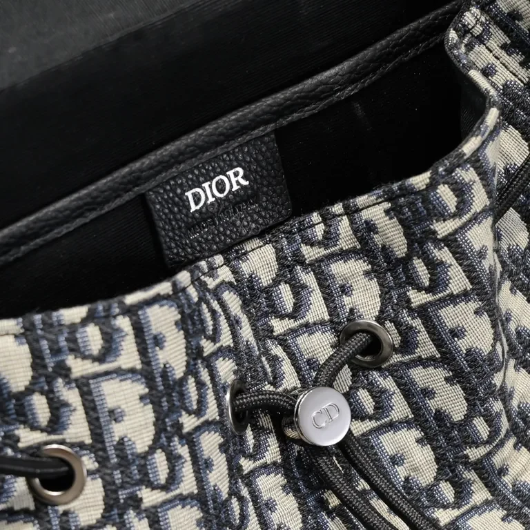 View 4 of Monogram Backpack: Dior Oblique, Blackâ€“Ivory, Structured Design