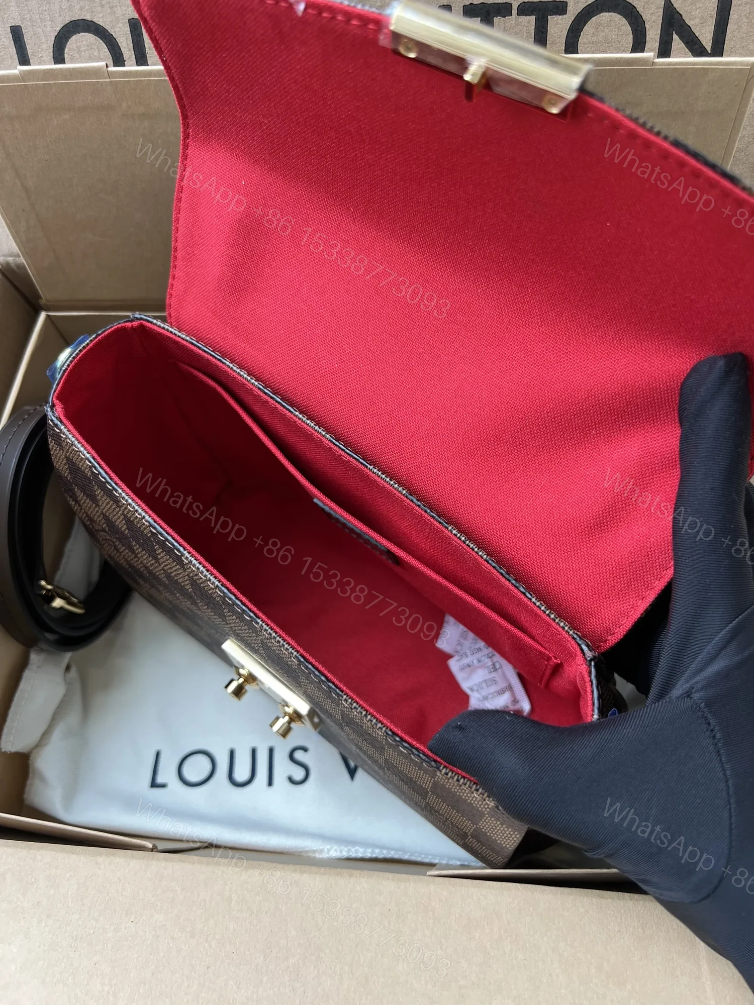 View 4 of Louis Vuitton LV Croisette Like Auth Brown Handbags 25.5cm