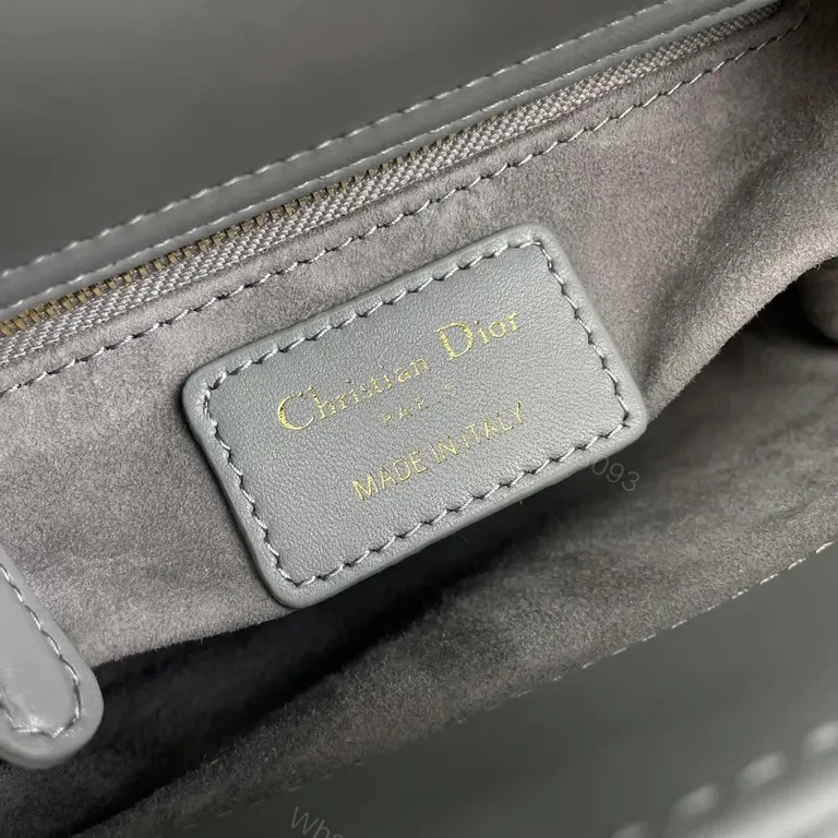 View 4 of Chic Quilted Mini Bag with Dior Charm - Crossbody Leather