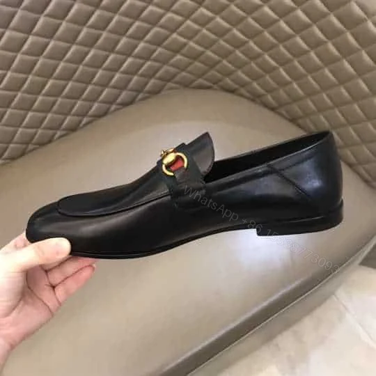 View 3 of GUCCI 10MM LEATHER FOLDABLED LOAFERS W/ WEB – LDG017
