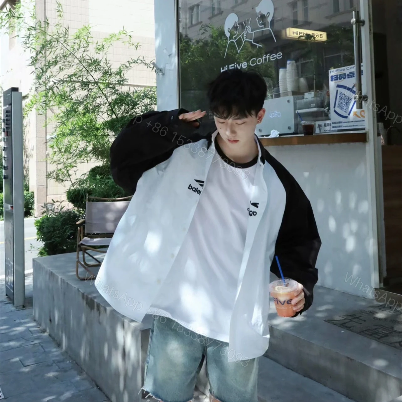 View 12 of 高仿Balenciaga*SS23系列738841拼色防曬外套
