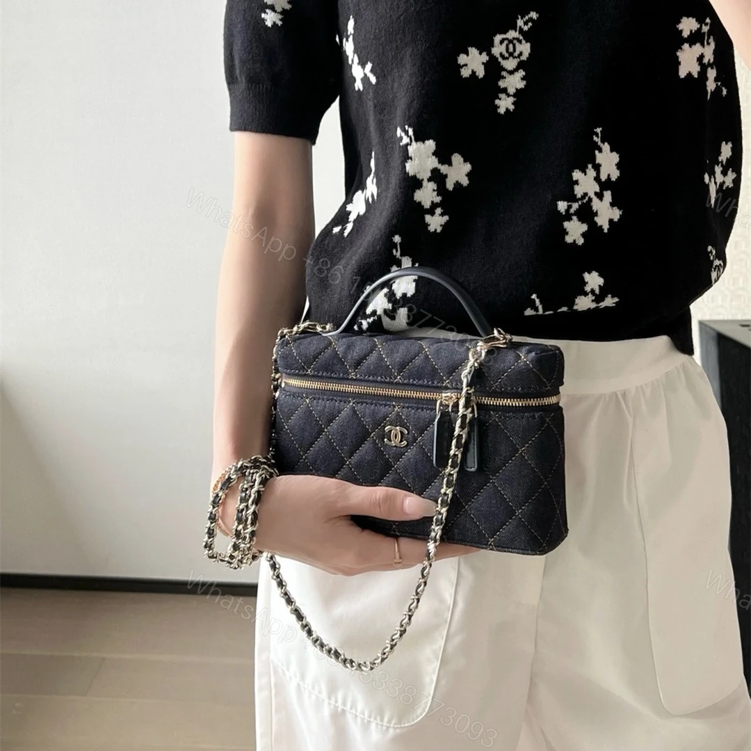 View 19 of 高仿Chanel*26P系列AP4385丹寧牛仔盒子包深藍色免檢版