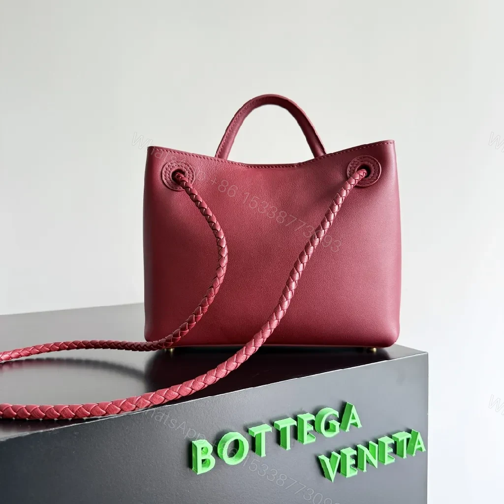View 6 of Red Leather Crossbody Bag: Minimalist Hardware Charm