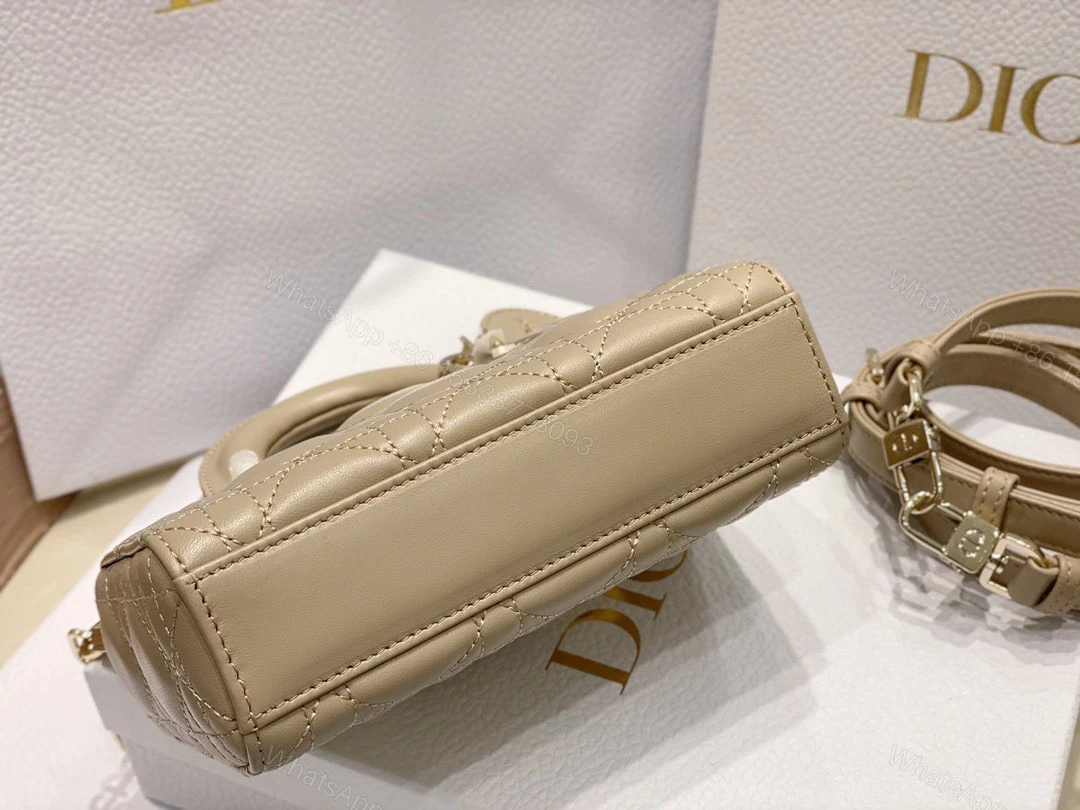 View 3 of Dior Branded Women’s Handbag D-Joy Mini Bag Super Beige 16.5x6x10cm