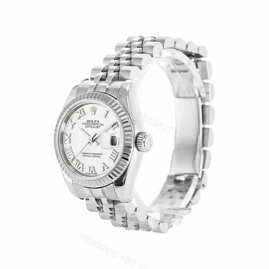 View 2 of Rolex Lady-Datejust 179174 Super Clone : 26mm White Rolesor Roman Dial