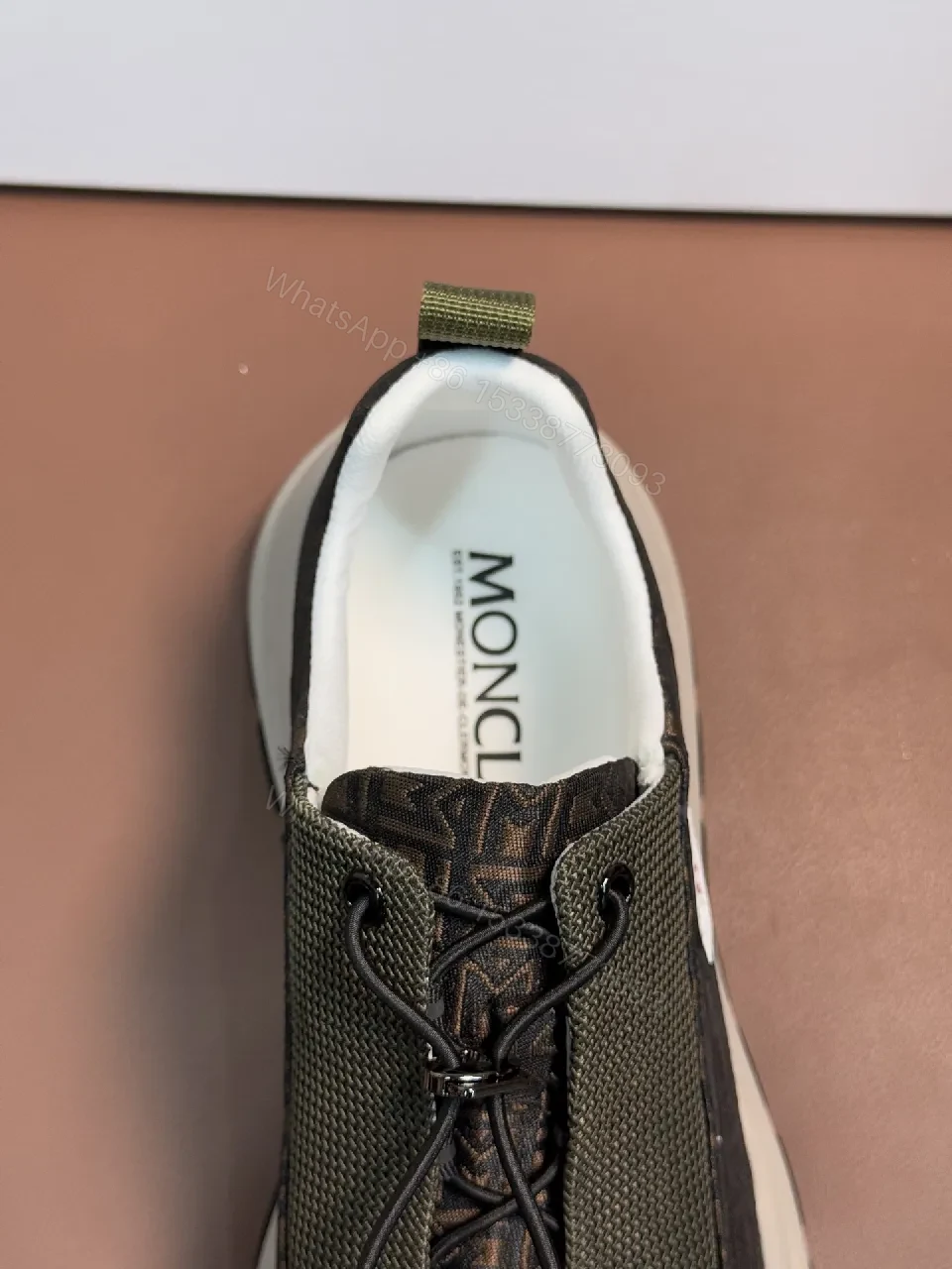 View 5 of Olive Knit Runner: Premium Textured Mesh Sneakers