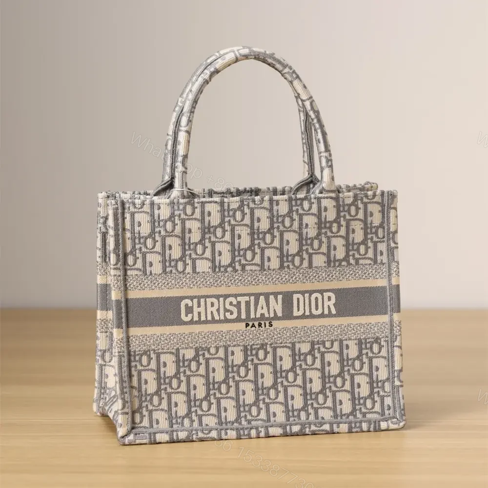 View 3 of 高仿Dior*BookTote系列Oblique印花灰色S免檢版