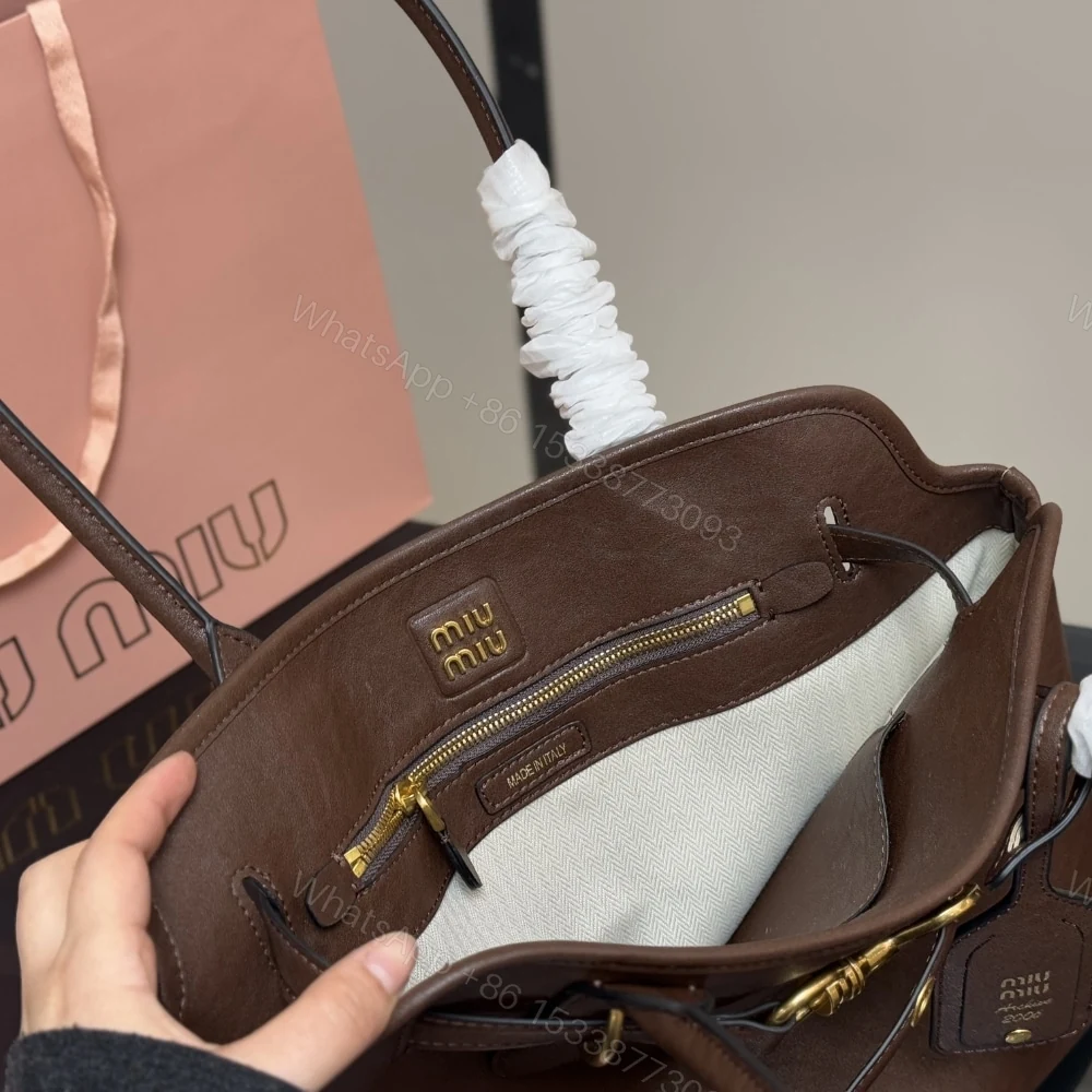 View 3 of MIUMIU AVENTURE NAPPA BAG BRIARWOOD 41CM 5BG310 2BBL F0NBL V OOO