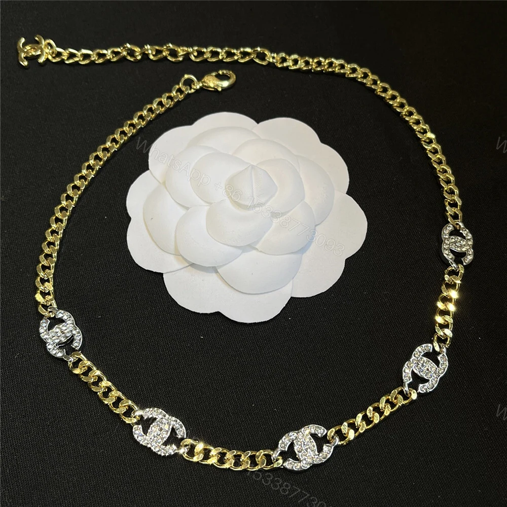 View 2 of Chanel Choker Metals And Stone Grains Gold Silver And Transparent