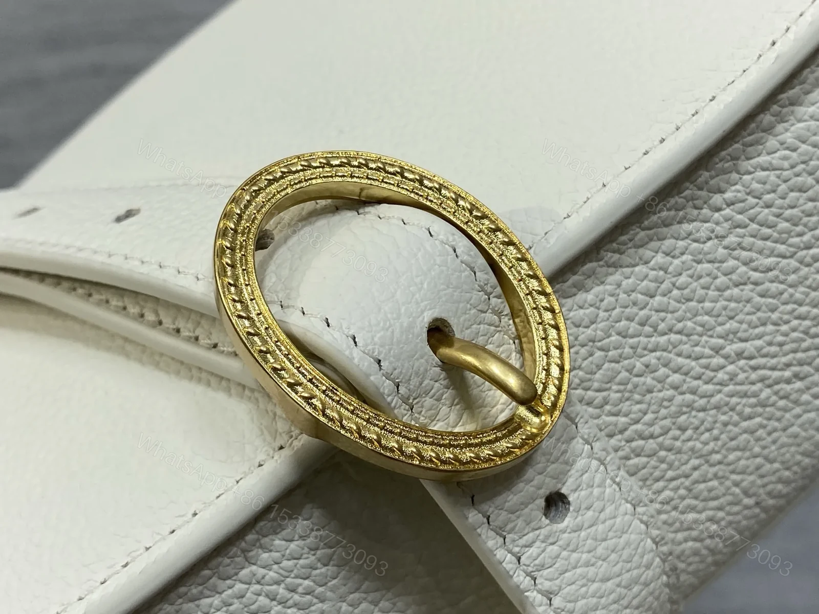 View 4 of Dior Small Dior Médaillon Flap Bag in White