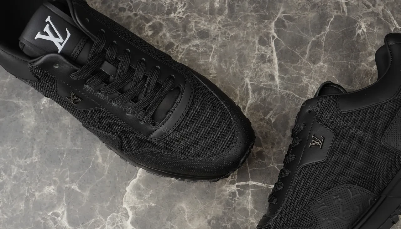 View 7 of Black Textured Sneakers: Subtle LV-Inspired Luxury Comfort