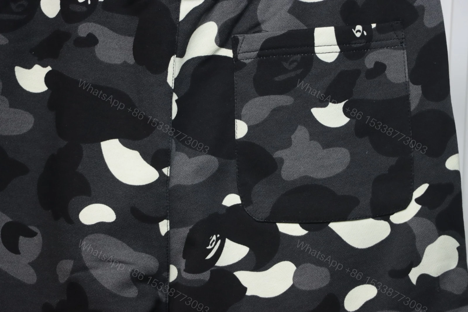 View 5 of Bape Shorts Black White
