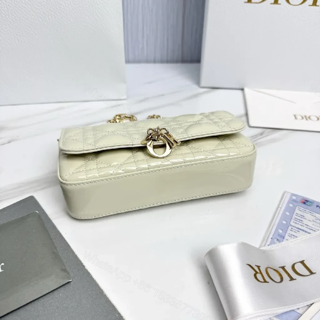 View 2 of Chic Quilted Mini Bag with Gold Chain Shine