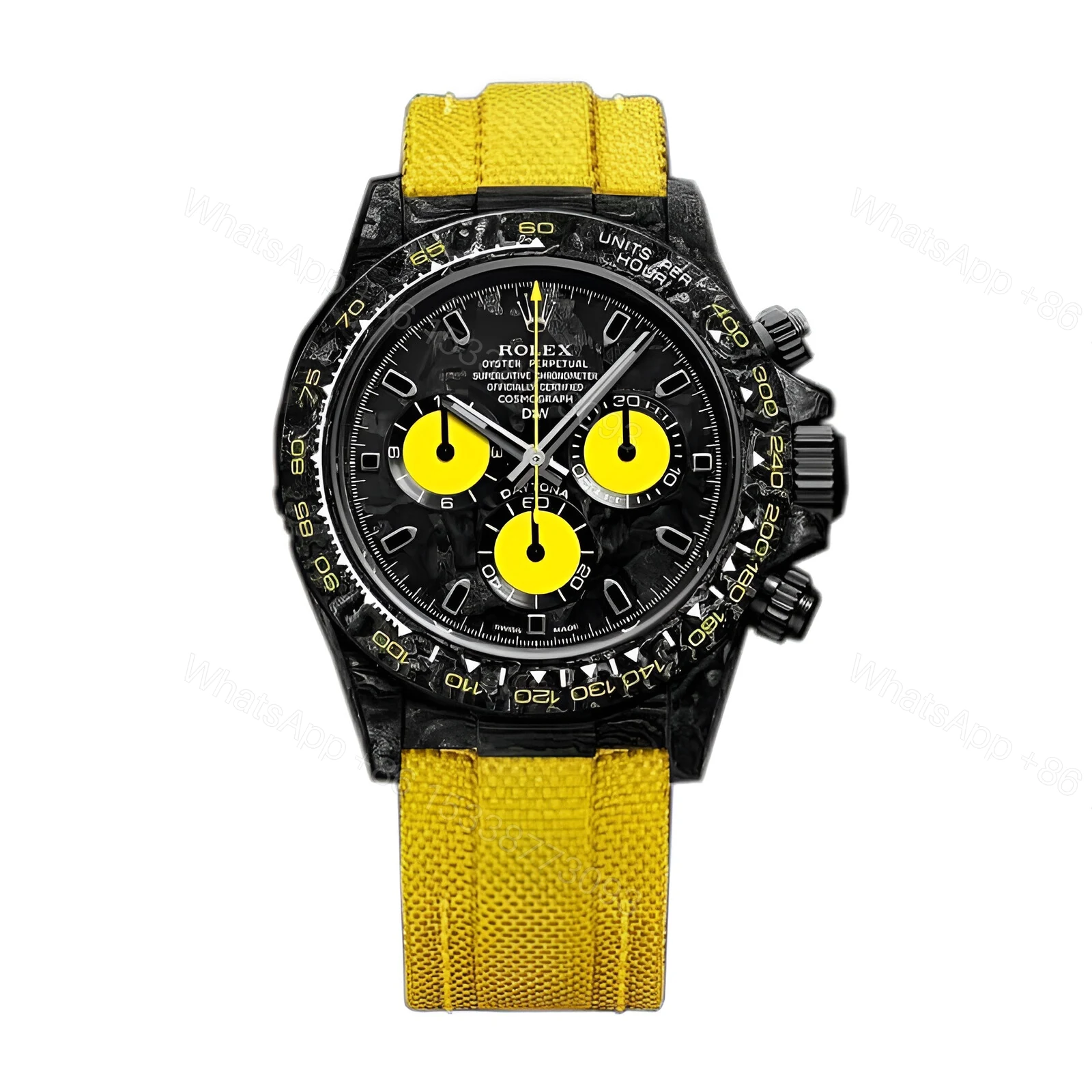 Rolex Daytona DiW NTPT Carbon 46490 Lemon Edition Replica — view 1