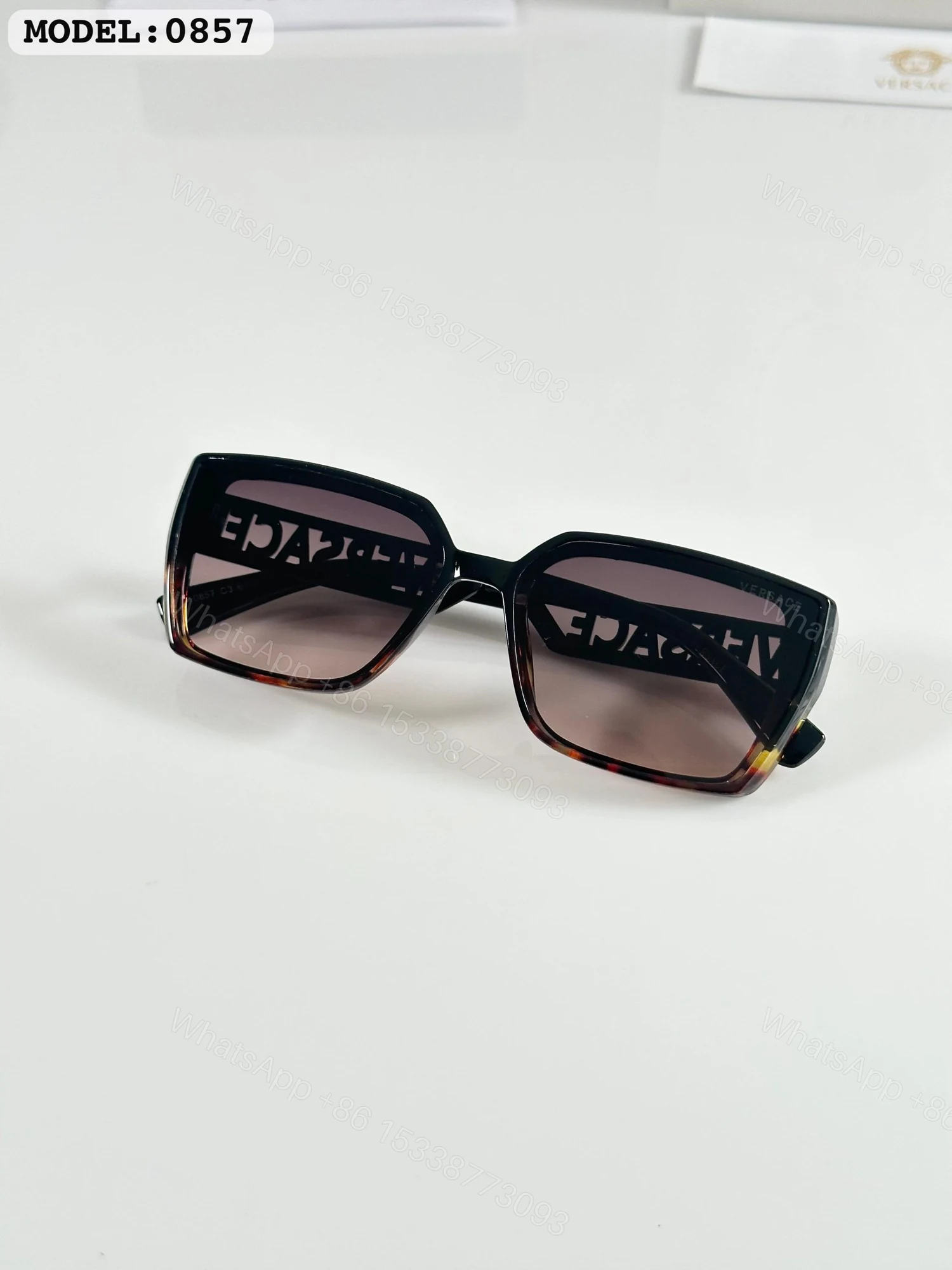 View 3 of FIRST COPY VERSACE WMNS 0857 TIGER BLACK SUNGLASS