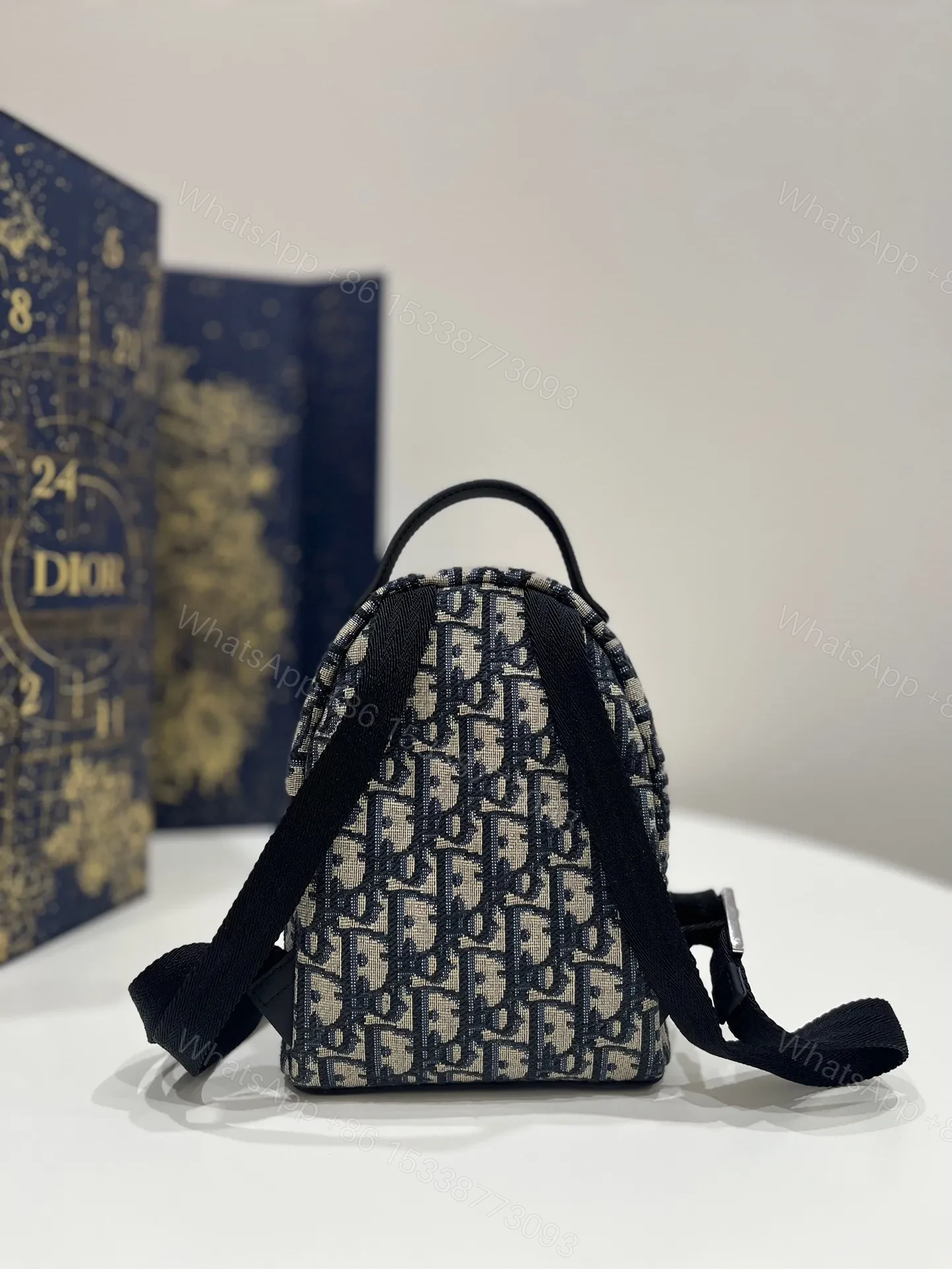 View 7 of Dior Mini High-End Bag – Oblique Pattern Fabric (24x10x16cm)