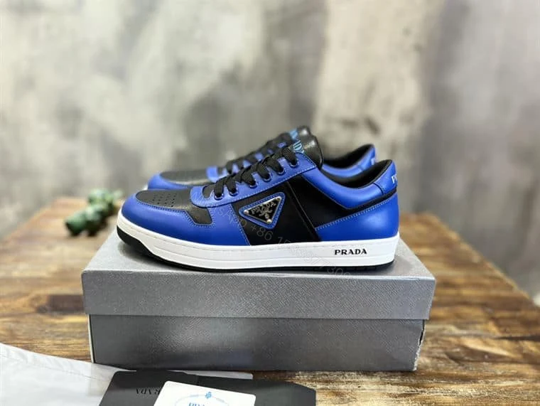 View 2 of PRADA DOWNTOWN LEATHER SNEAKERS BLUE – PRD094