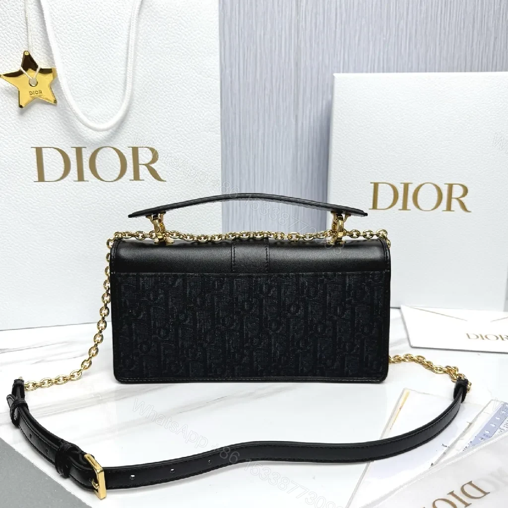 View 5 of Chic Leather Mini Bag with Gold Chain Clasp