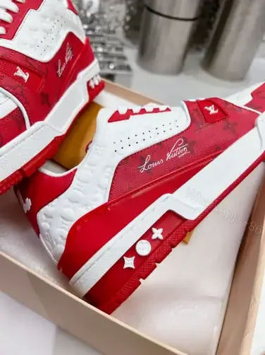 View 5 of LOUIS VUITTON TRAINE SNEAKERS IN RED – LSVT381