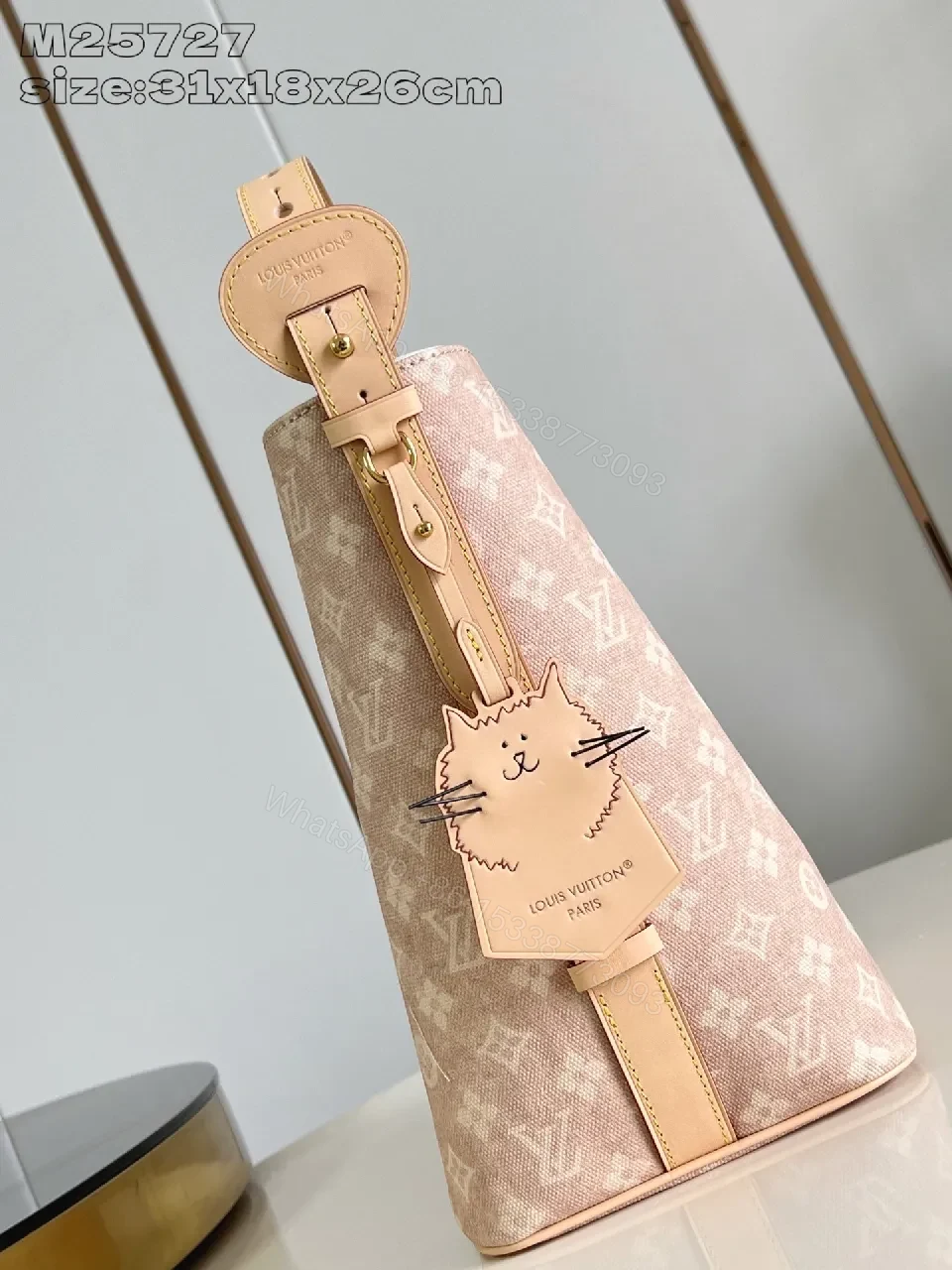 View 3 of Soft Pink Monogram Tote: Modern Luxe, Everyday Ready