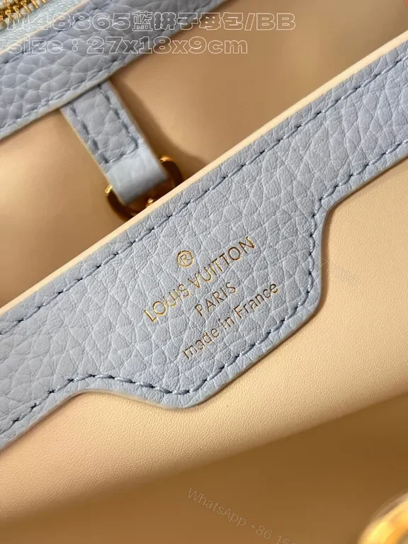 View 7 of Pastel Luxe Leather Satchel â€“ Soft-Grain, LV-Inspired Classic
