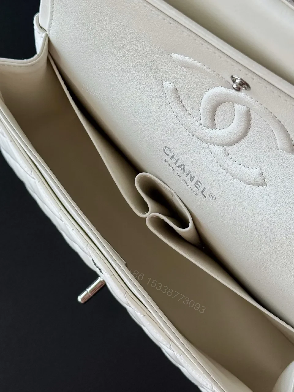 View 4 of White Quilted Chain-Strap Flap Bag: Luxe Everyday Style
