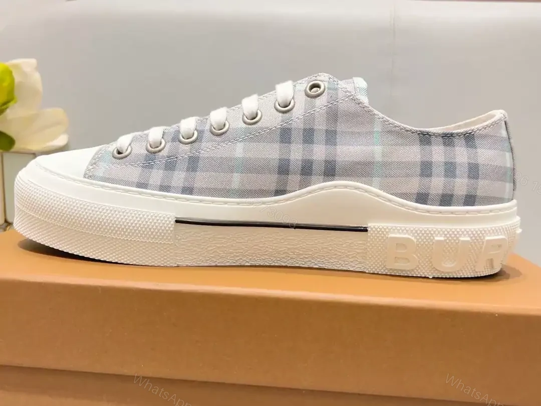 View 4 of BURBERRY CHECK COTTON SNEAKERS – BBR127