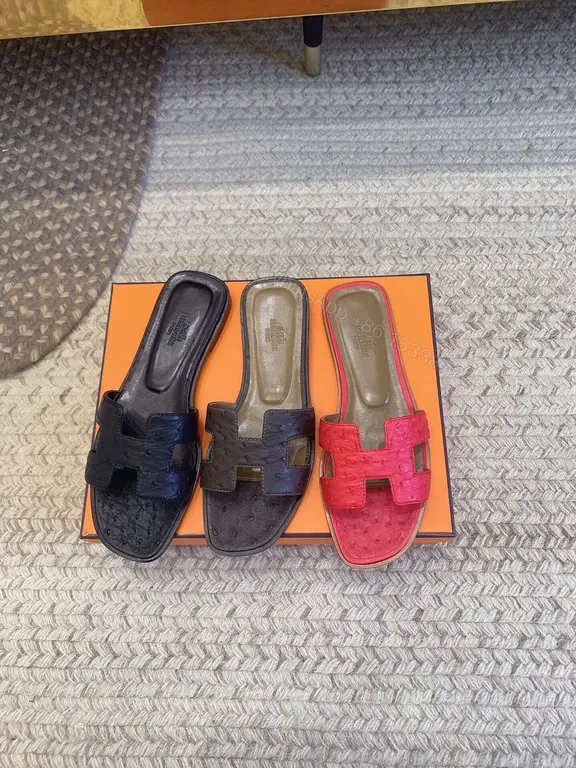 View 3 of HermÃ ̈s Oran H-Strap Sandals â€“ Calfskin Luxury, All-Day Comfort