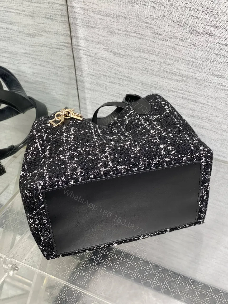 View 9 of Chic Sequin Satchel: Luxe Gold Charm Everyday Glamour