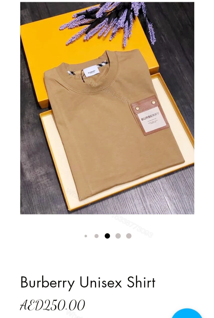 View 6 of First Copy Burberry Cotton Lycra Tee