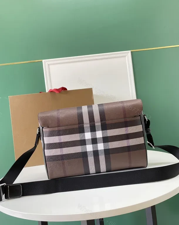 View 4 of Structured Plaid Messenger Bag â€“ Everyday Luxury, All-Day Versatility