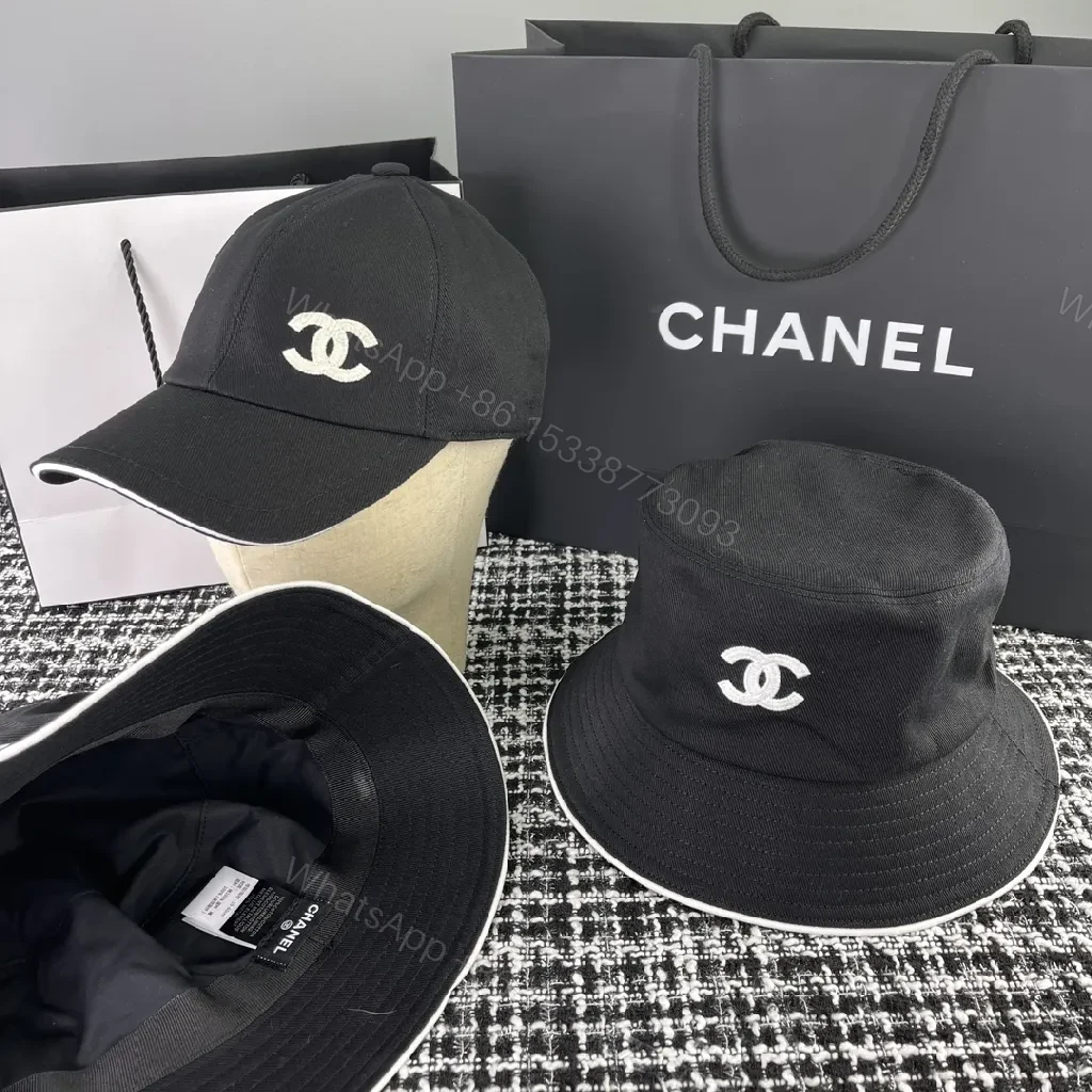 View 2 of Chic Nylon-Cotton Bucket Hat: Subtle Luxe, Sun Shield