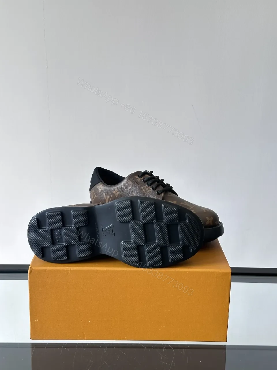 View 7 of Bold Monogram Low-Top Sneakers: Luxe Pattern, All-Day Comfort
