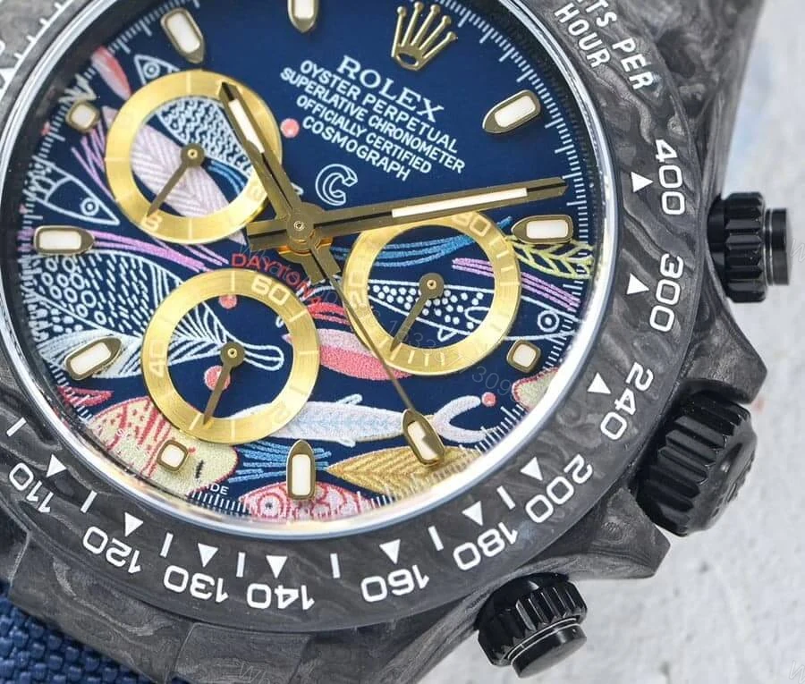 View 10 of Rolex Daytona Cosmograph Color Fish Pattern Dial 2071401 Replica