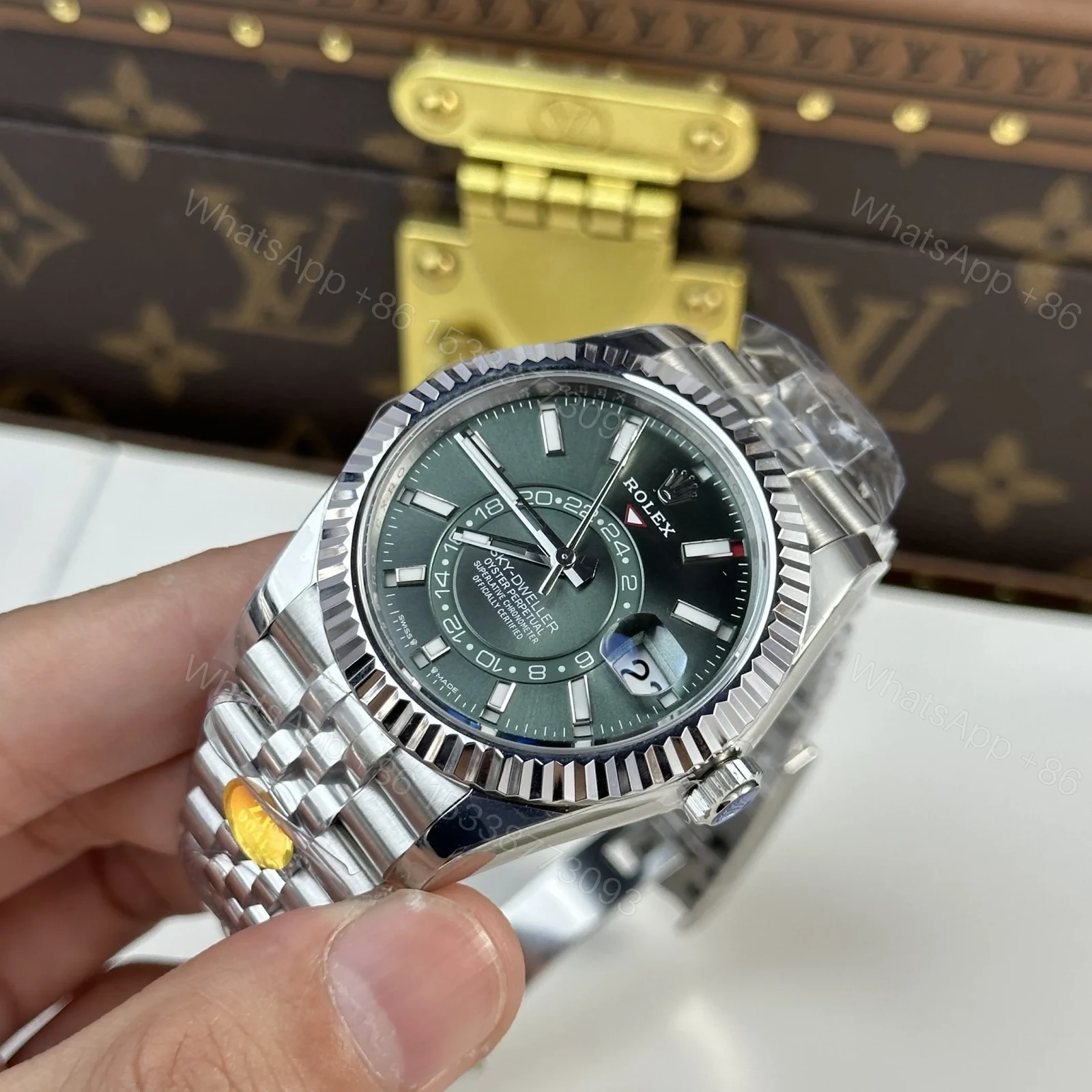 View 4 of Superclone Rolex Sky-Dweller Mint green Dial 336934 Jubilee