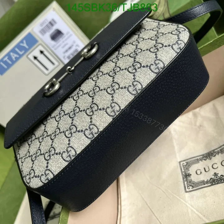 View 13 of Gucci Beige and Ebony Shoulder Bag featuring GG Supreme Canvas 645454