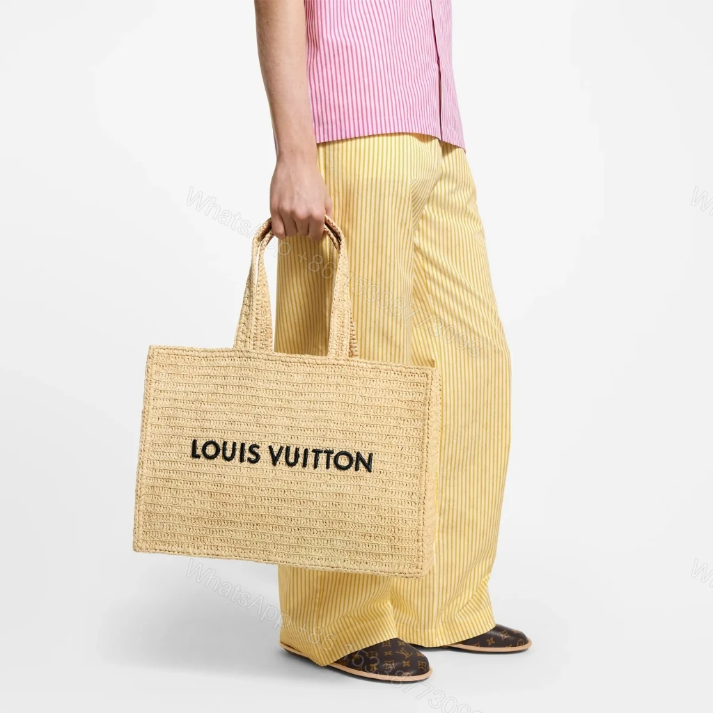 View 12 of Louis Vuitton Summer Shopper Tote MM Raffia Natural Beige 44cm M14458