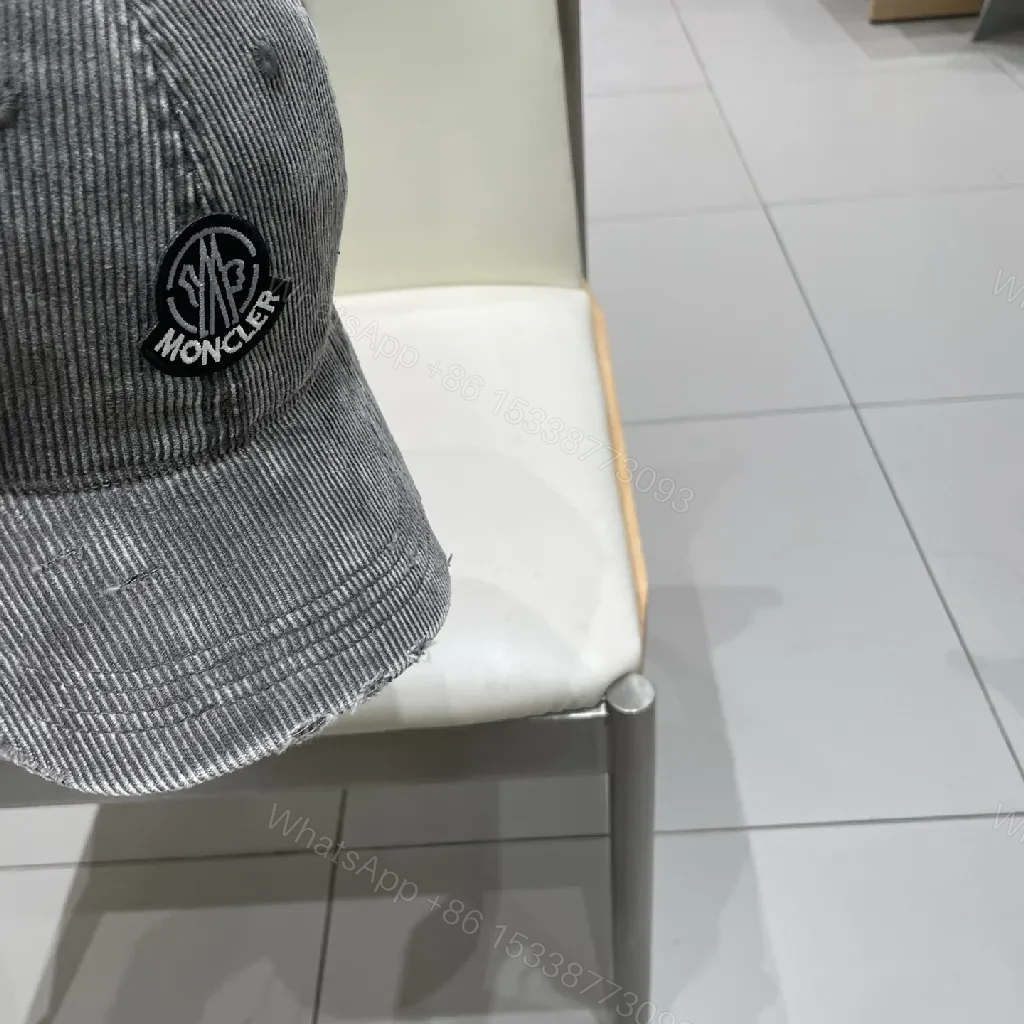 View 3 of Denim-Texture Cap with Monogram Emblem – Street-Ready Comfort