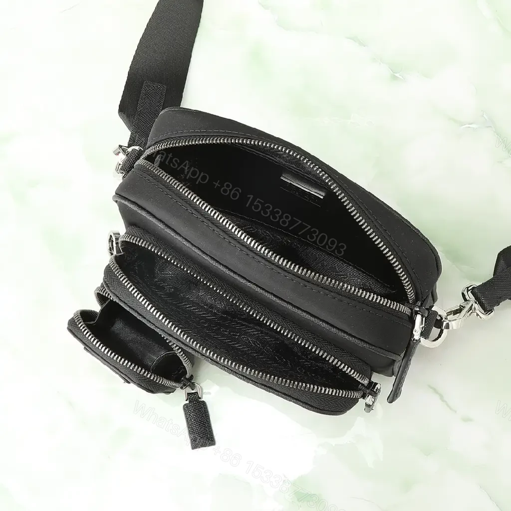 View 6 of Black Textured Crossbody: Luxe-Detail Everyday Carry